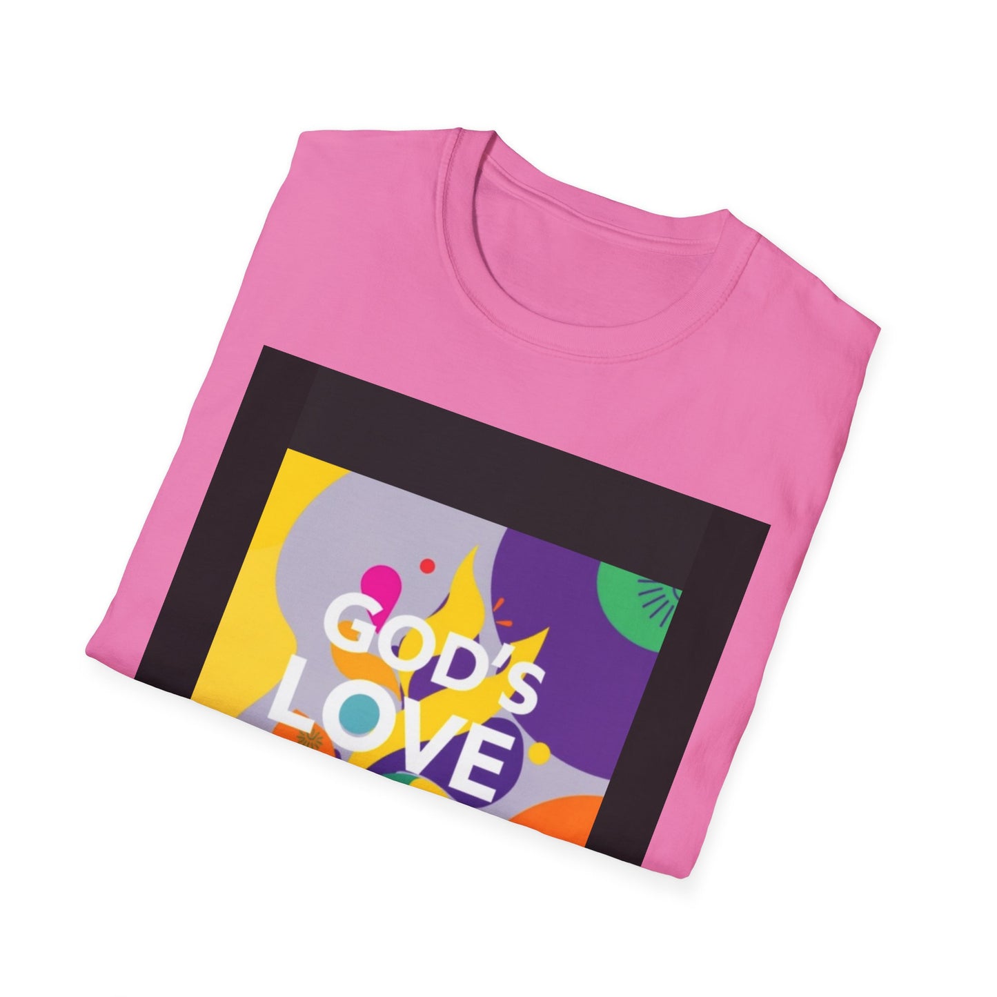 Unisex Softstyle T-Shirt with God's Love Design, Faith Shirt, Inspirational Tee, Christian Apparel, Gift for Believers, Everyday Wear