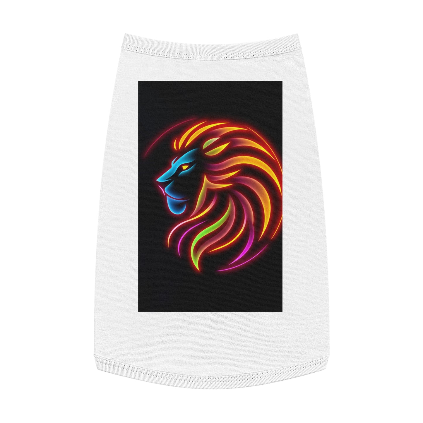 Radiant Lion Design Pet Tank Top, Colorful Dog Apparel, Summer Pet Wear, Cute Pet Gift, Stylish Animal Tank Top