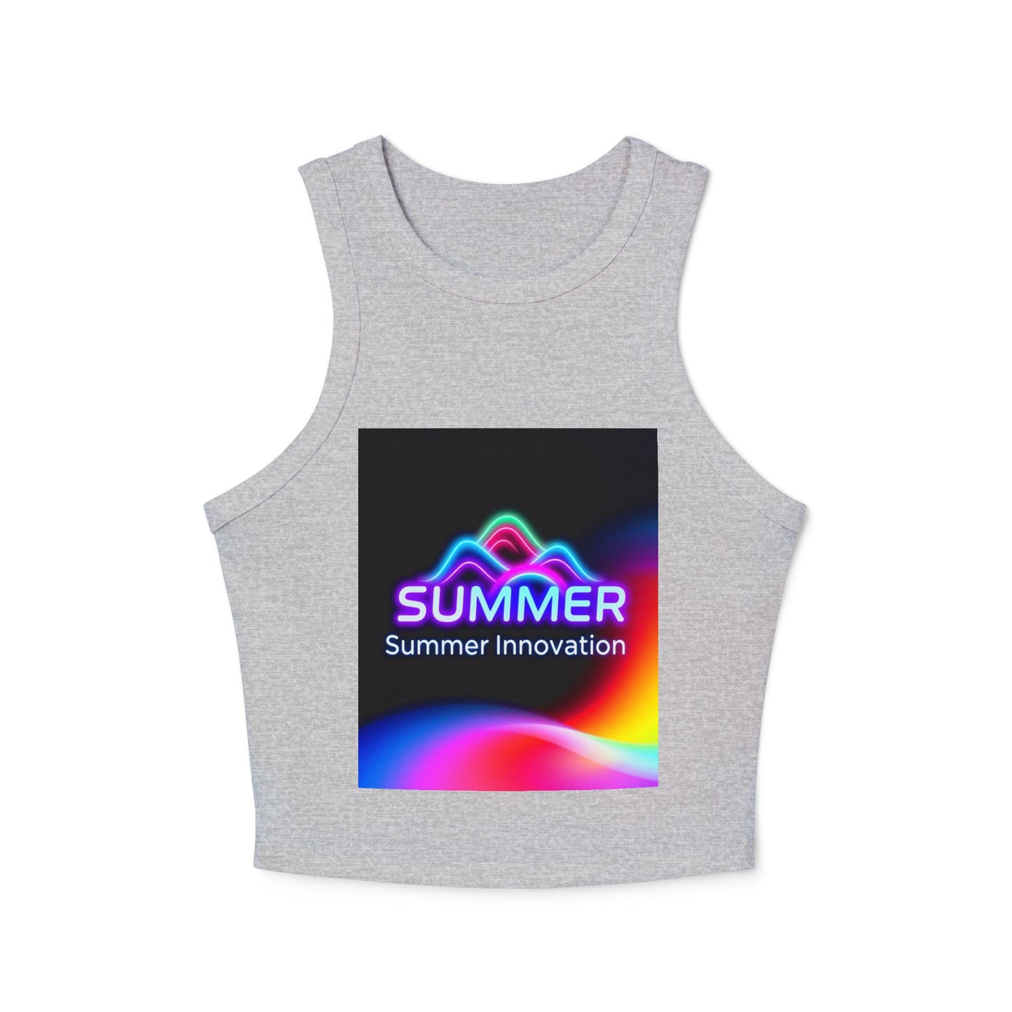 Stylish Summer Racer Tank Top, Trendy Crop Top, Fashionable Sleeveless Shirt, Summer Vibes, Women's Casual Wear, Gift for Her