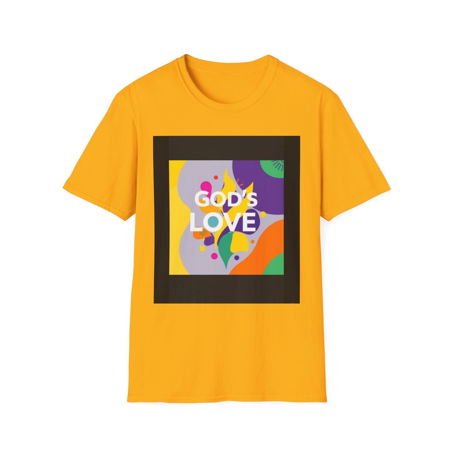 Unisex Softstyle T-Shirt with God's Love Design, Faith Shirt, Inspirational Tee, Christian Apparel, Gift for Believers, Everyday Wear