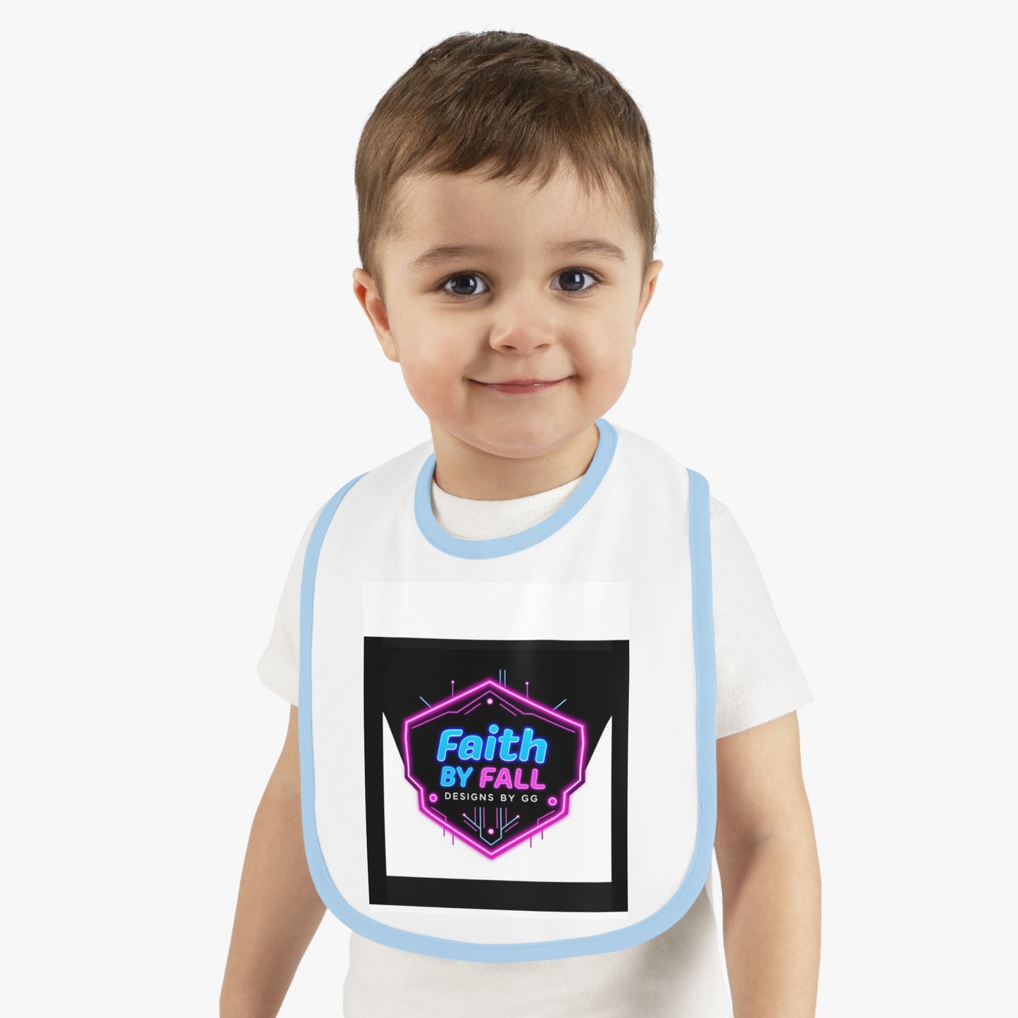 Baby Contrast Trim Jersey Bib