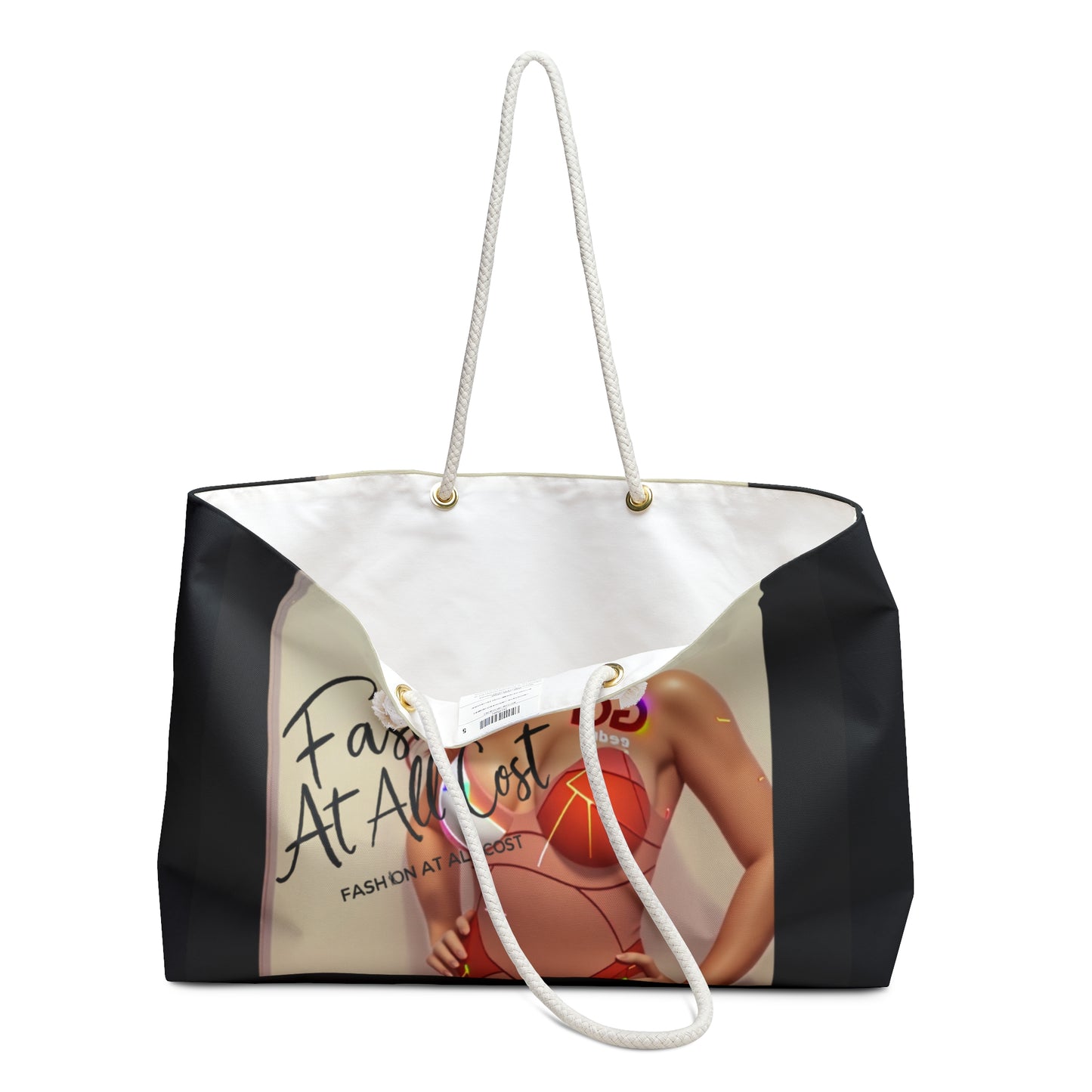 Stylish Weekender Bag with Bold Graphic Design - Perfect for Travel & Beach Getaways
