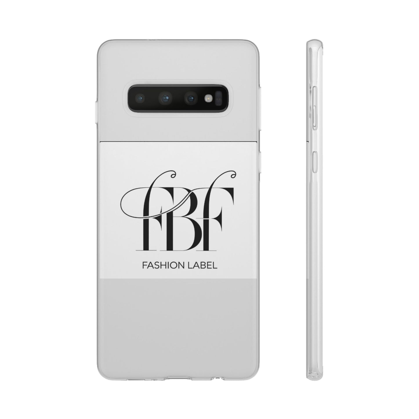 Chic Flexi Phone Case with Fashion Label Design