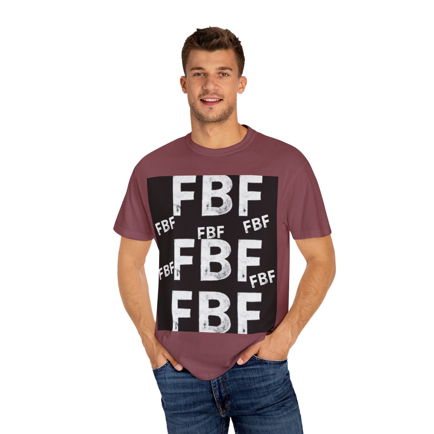 FBF Garment-Dyed Unisex T-shirt, Casual Wear, Graphic Tee, Street Style, Gift for Friends, All Occasions