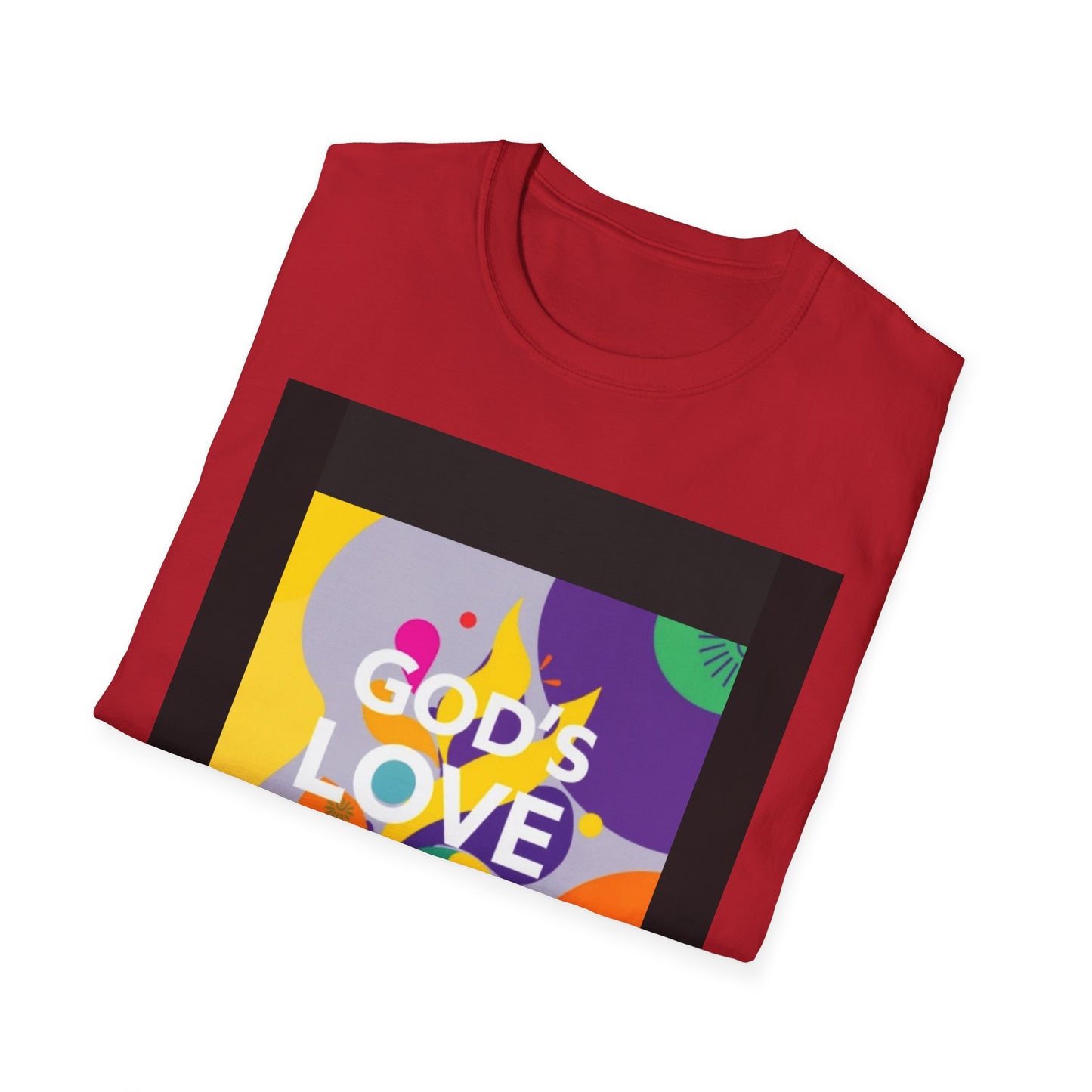 Unisex Softstyle T-Shirt with God's Love Design, Faith Shirt, Inspirational Tee, Christian Apparel, Gift for Believers, Everyday Wear