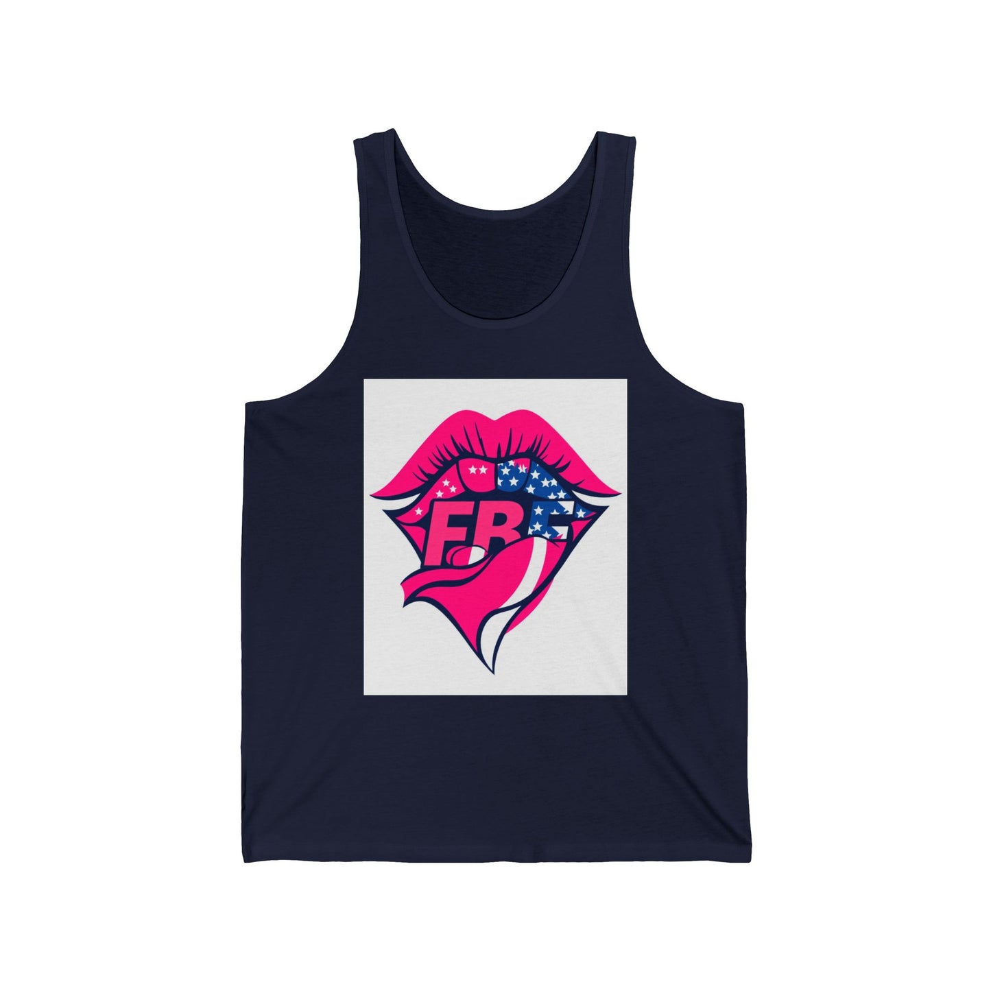 Patriotic Kiss Unisex Jersey Tank, Summer Top, Pride Apparel, Festival Wear, Casual Outfit, Gift for Her