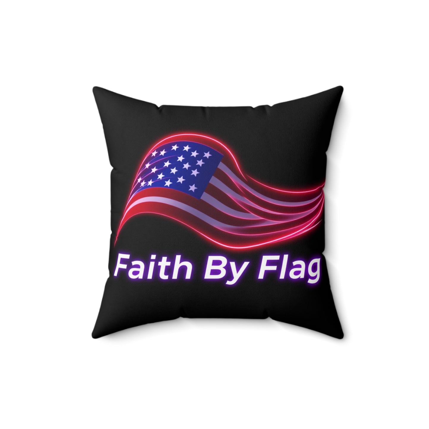 Patriotic Faith Square Pillow | Home Decor, Gift for Veterans, Independence Day, Memorial Day, Decorative Cushion