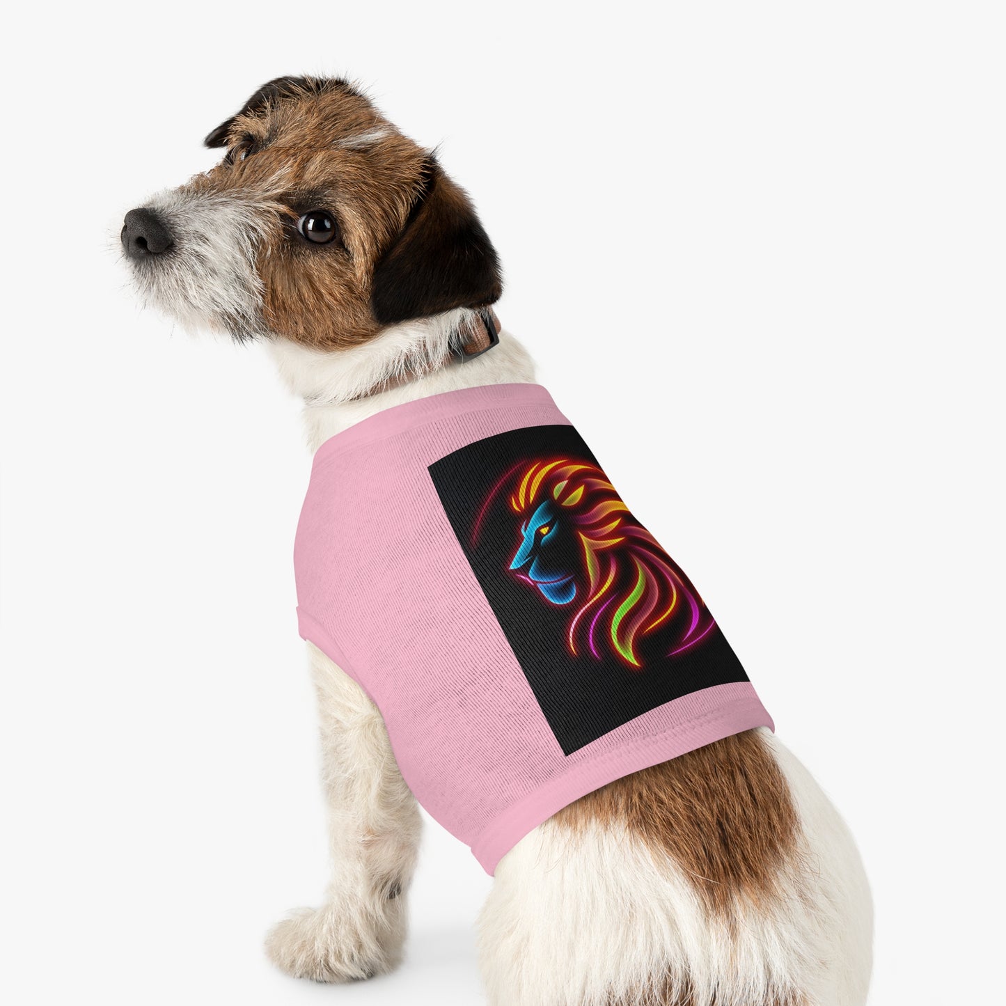 Radiant Lion Design Pet Tank Top, Colorful Dog Apparel, Summer Pet Wear, Cute Pet Gift, Stylish Animal Tank Top