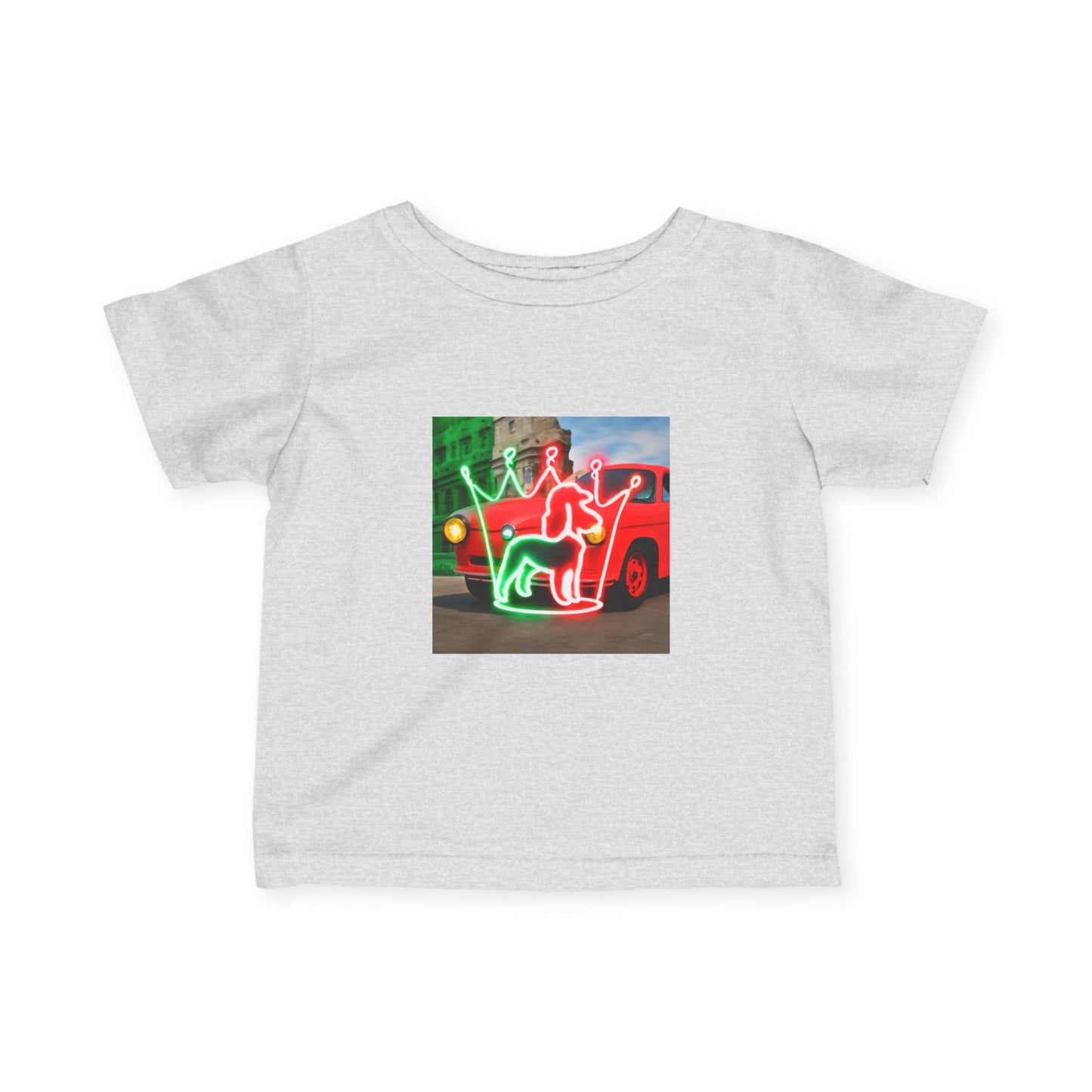 Infant Neon Light Tee, Cute Baby Shirt, Toddler Casual Wear, Holiday Outfit, Playful Gift Idea