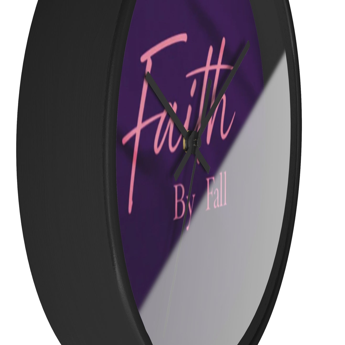 Inspirational Wall Clock - 'Faith By Fall' Purple Decor