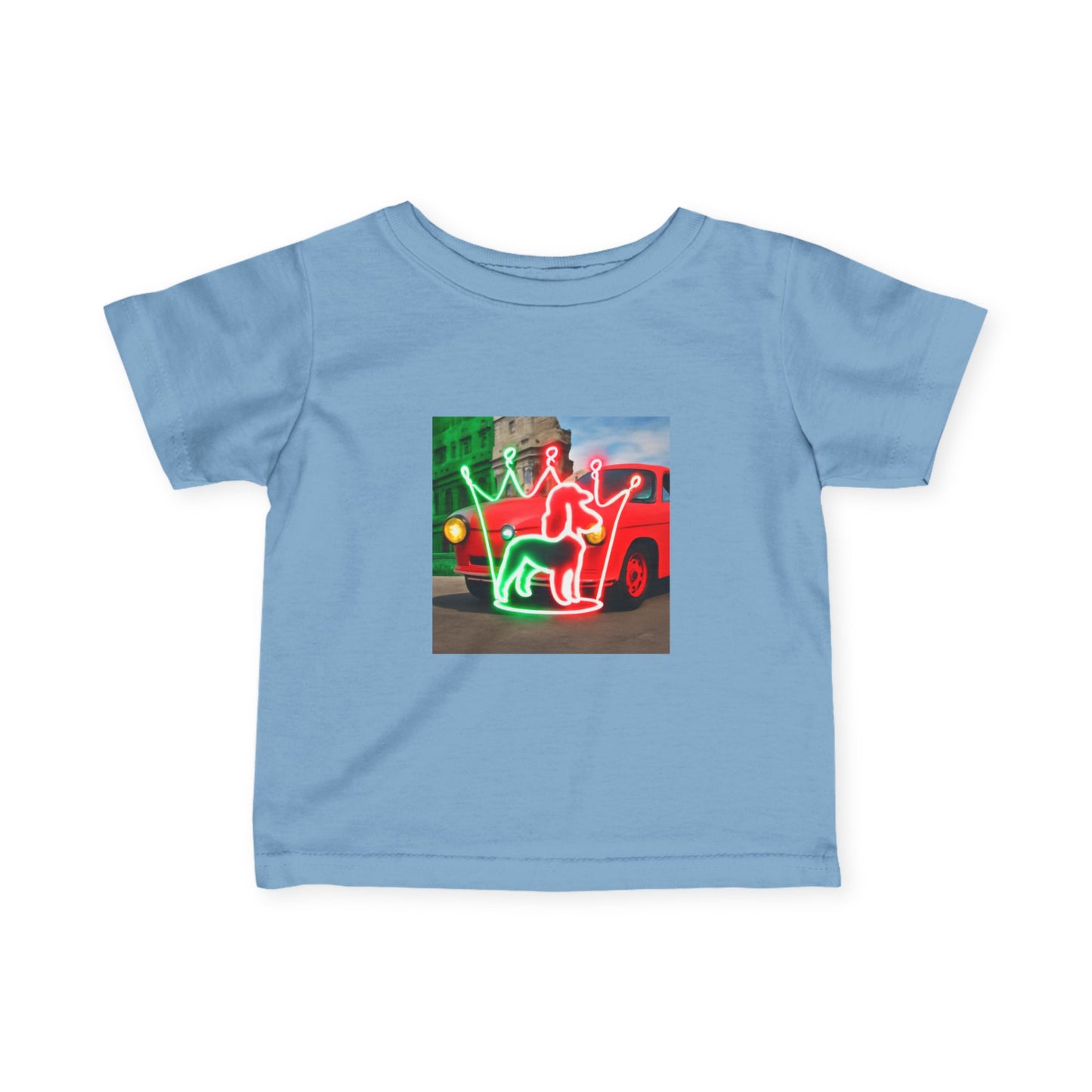 Infant Neon Light Tee, Cute Baby Shirt, Toddler Casual Wear, Holiday Outfit, Playful Gift Idea