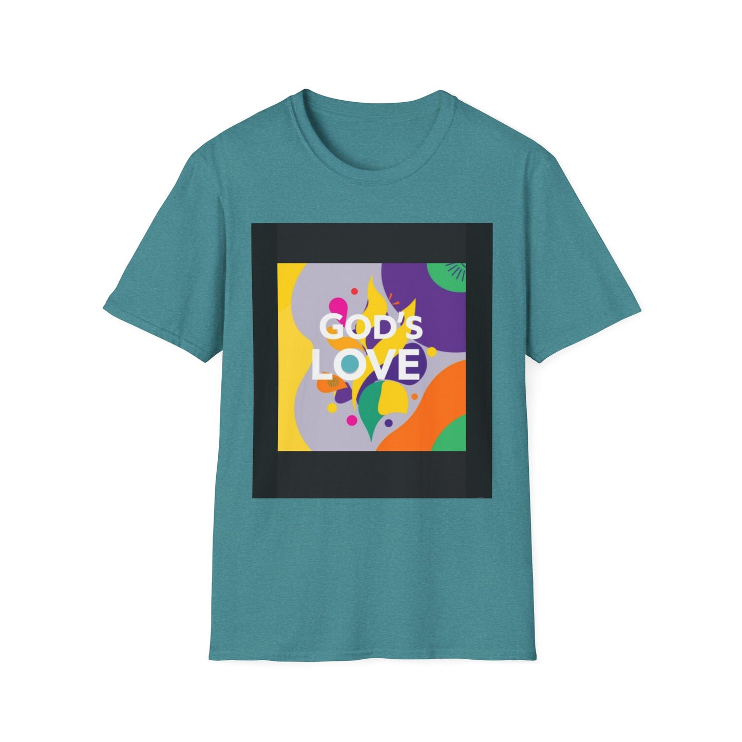 Unisex Softstyle T-Shirt with God's Love Design, Faith Shirt, Inspirational Tee, Christian Apparel, Gift for Believers, Everyday Wear
