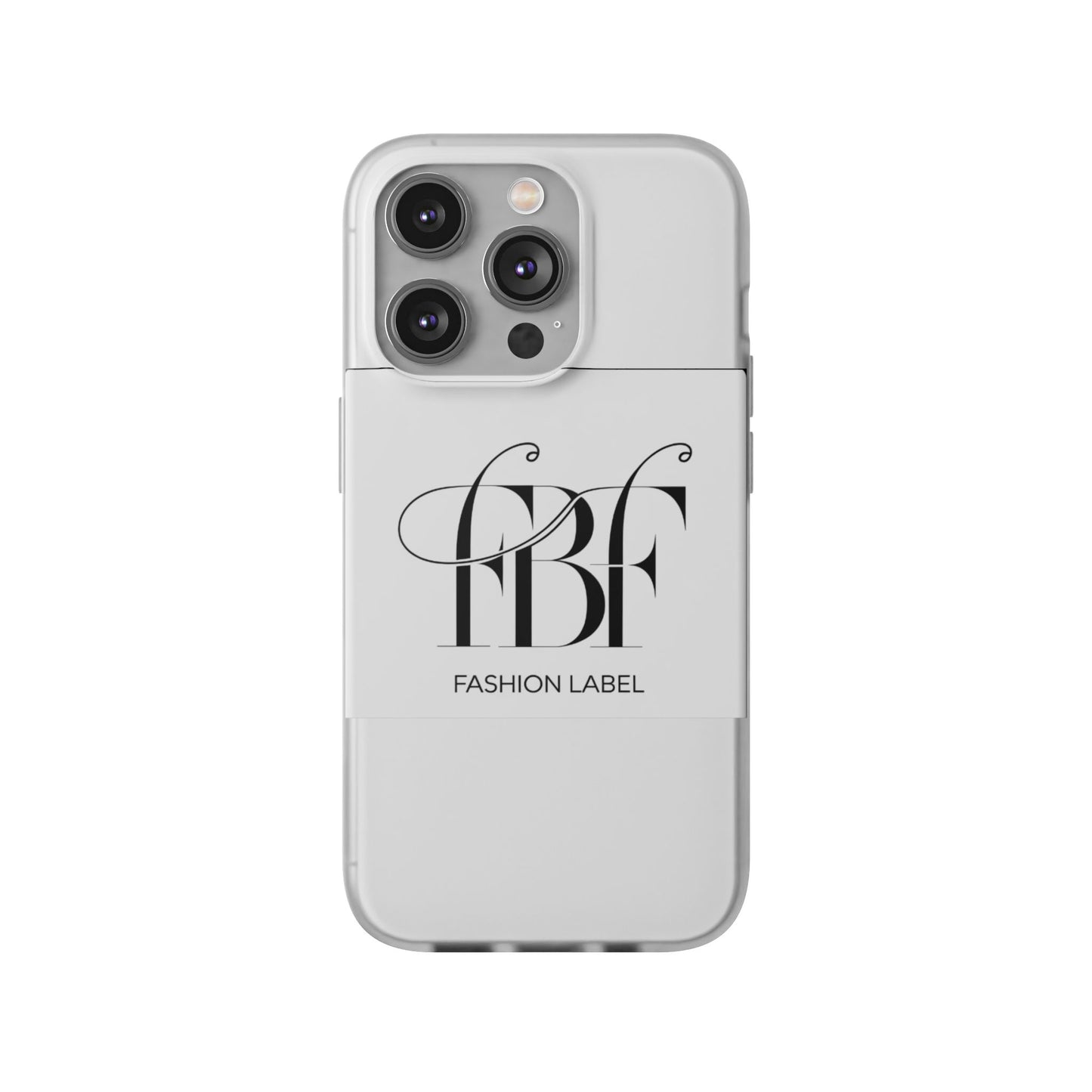 Chic Flexi Phone Case with Fashion Label Design
