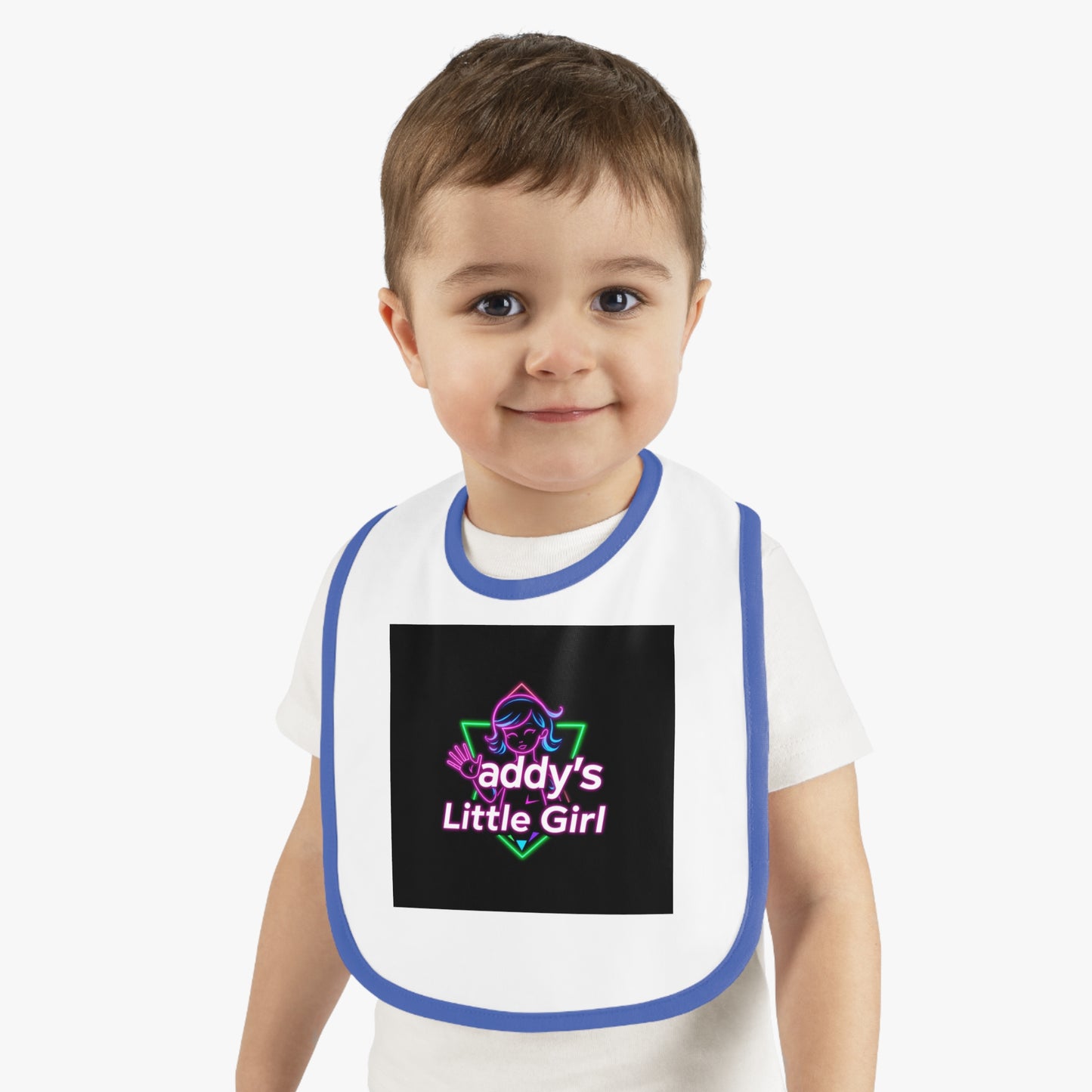 Baby Contrast Trim Jersey Bib