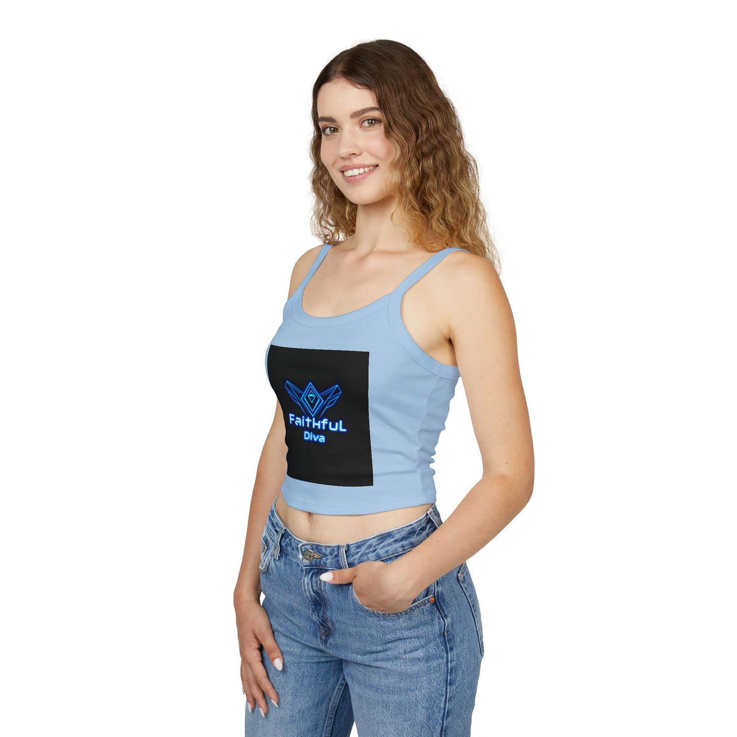 Neon Vibes Spaghetti Strap Tank Top, Stylish Crop Top, Summer Wear, Festival Fashion, Music Concert Top, Gifts for Her