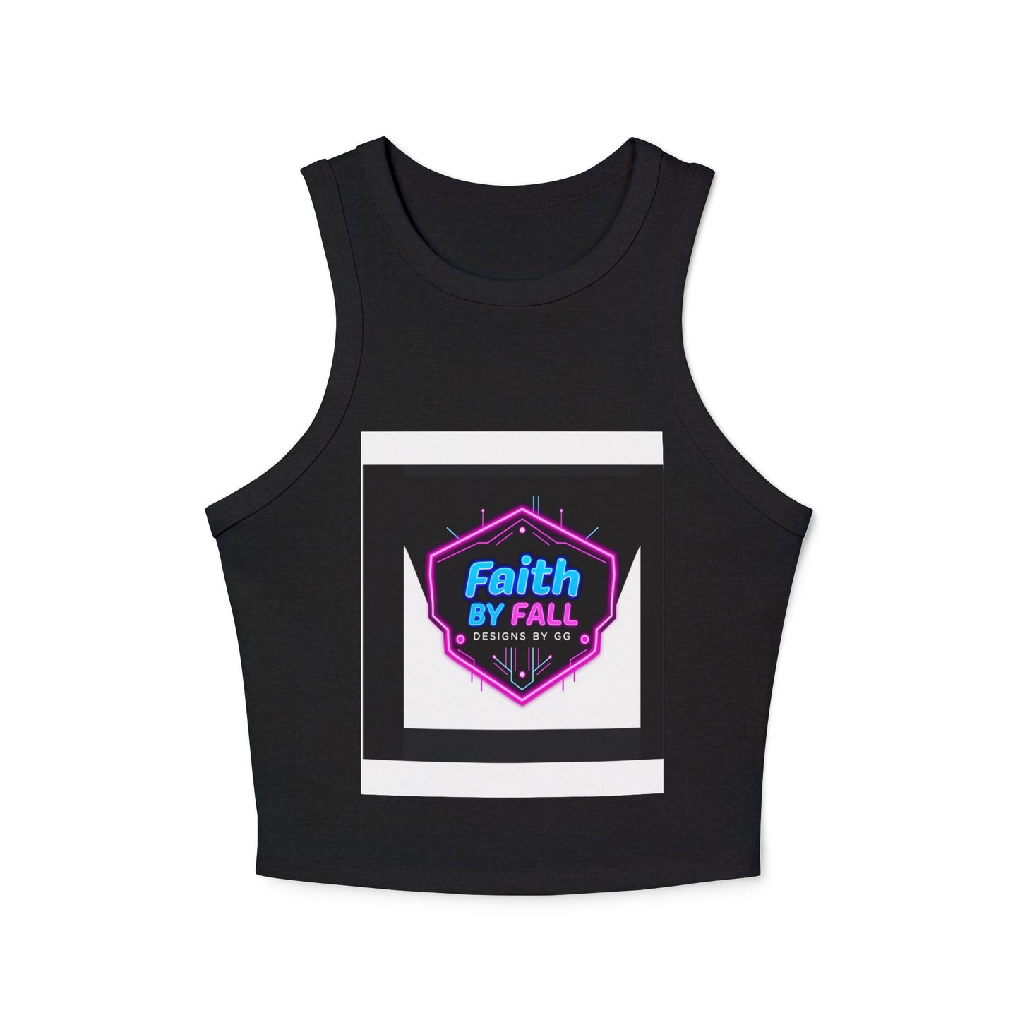 Neon Graphic Racer Tank Top, Faith by Fall, Classy Chic, Trendy Summer Top, Women’s Casual Wear, Stylish Athletic Top, Gift for Her