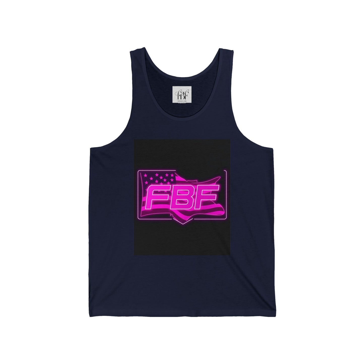 Neon Graphic Unisex Tank, Summer Fashion, Festival Wear, Gift for Her, Patriotic Apparel, Casual Style