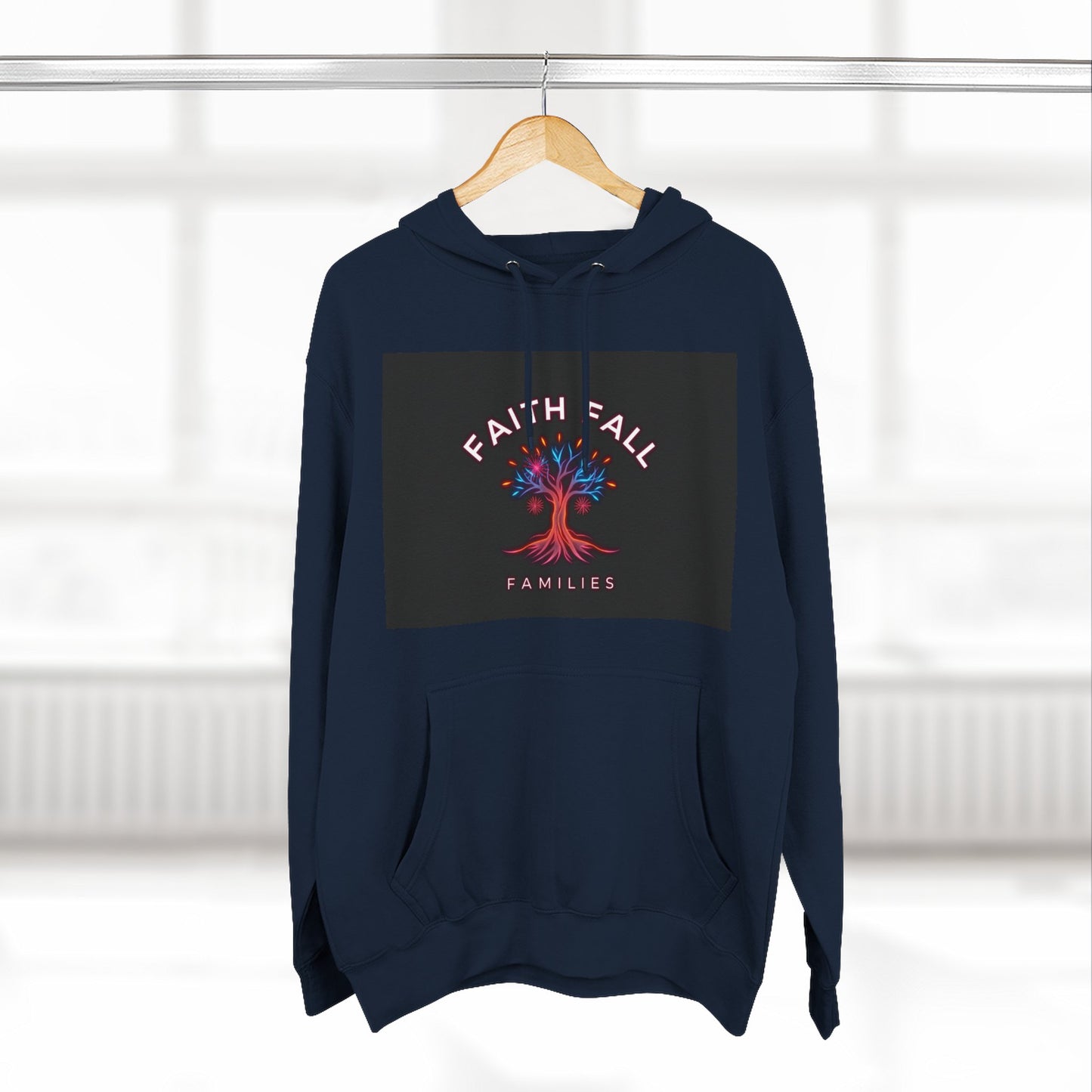 Faith Fall Families Fleece Hoodie, Gift for Faithful Friends, Cozy Layer, Casual Wear, Fall Fashion, Trendy Outfits, Family Gatherings