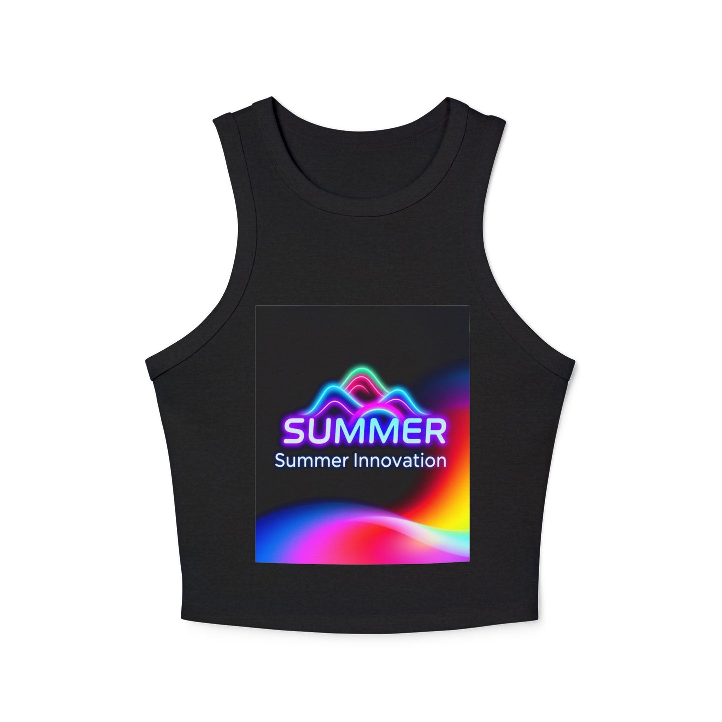 Stylish Summer Racer Tank Top, Trendy Crop Top, Fashionable Sleeveless Shirt, Summer Vibes, Women's Casual Wear, Gift for Her