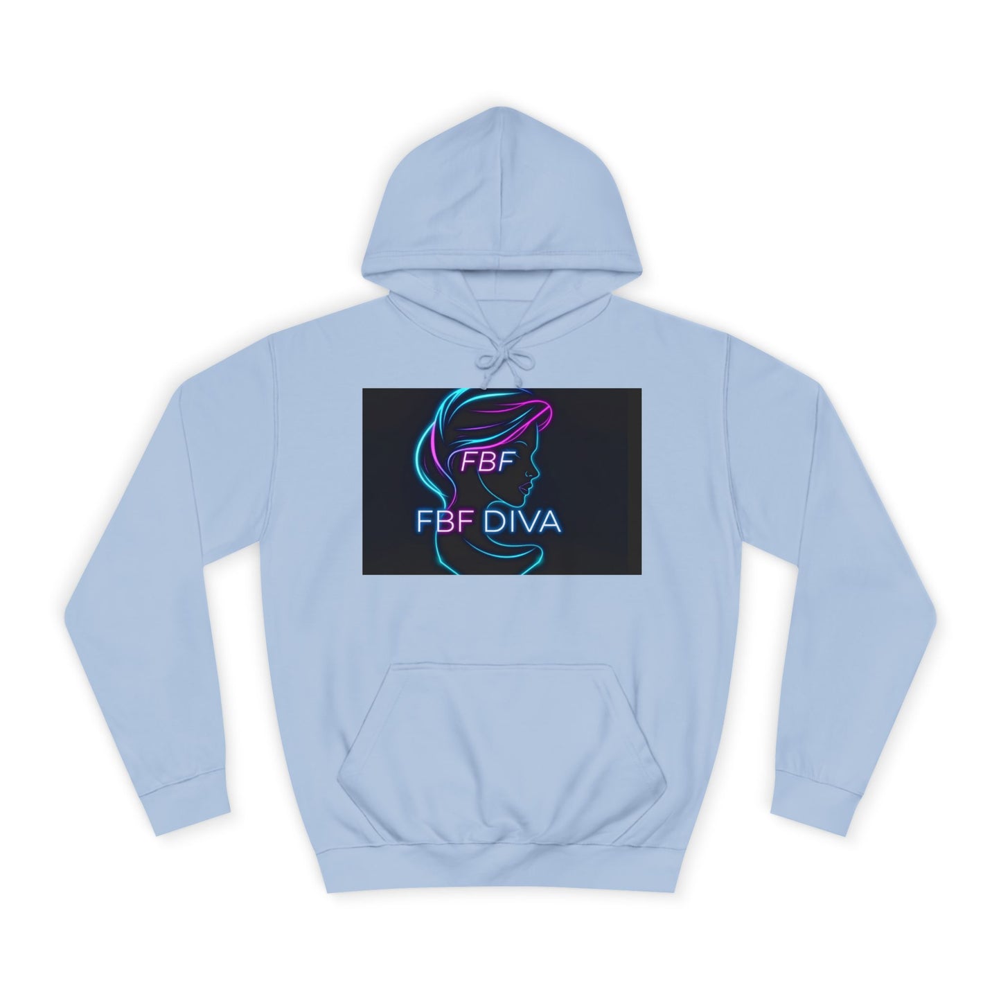 Neon FBF College Hoodie, Unisex Streetwear, Stylish Campus Apparel, Cozy Gift for Students, Trendy College Wear, FBF Diva Hoodie