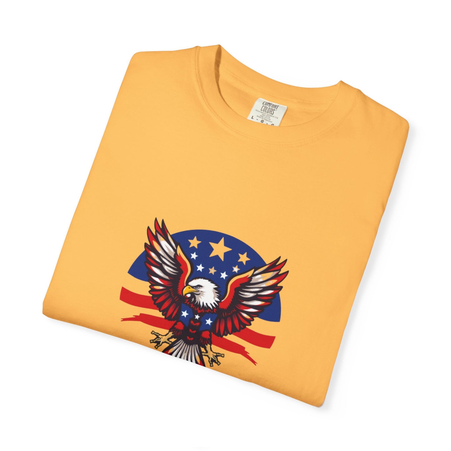 Patriotic T-Shirt with Eagle Graphic | Faith By Flag Tee, Unisex Apparel, Independence Day Shirt, Casual Wear, Gift for Veterans