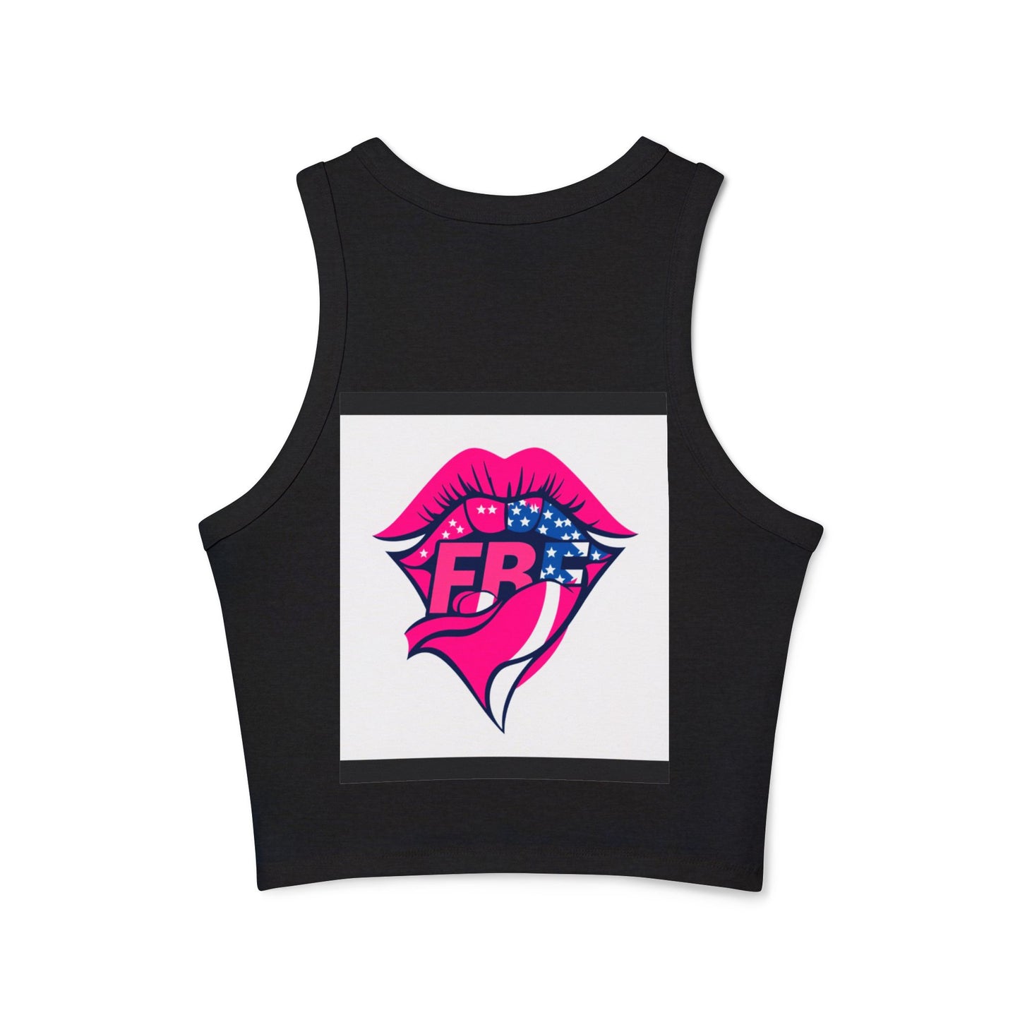Patriotic Graphic Racerback Tank Top - Women's Summer Style, Independence Day Fashion, Concert Wear, Casual Chill