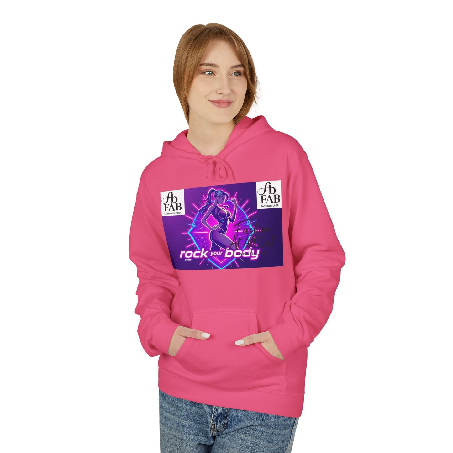Rock Your Body Fleece Hoodie | Unisex Midweight Hoodie, Cozy Sweatshirt, Unique Gift for Fitness Lovers, Casual Wear, Music Inspired Apparel