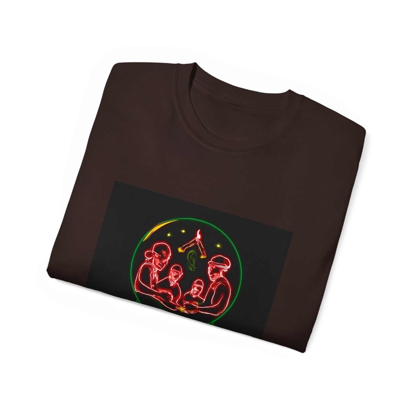 Festive Alien Tee, Unisex Holiday T-Shirt, Graphic Tee for Parties, Fun Gift for Friends, Quirky Style for Casual Wear