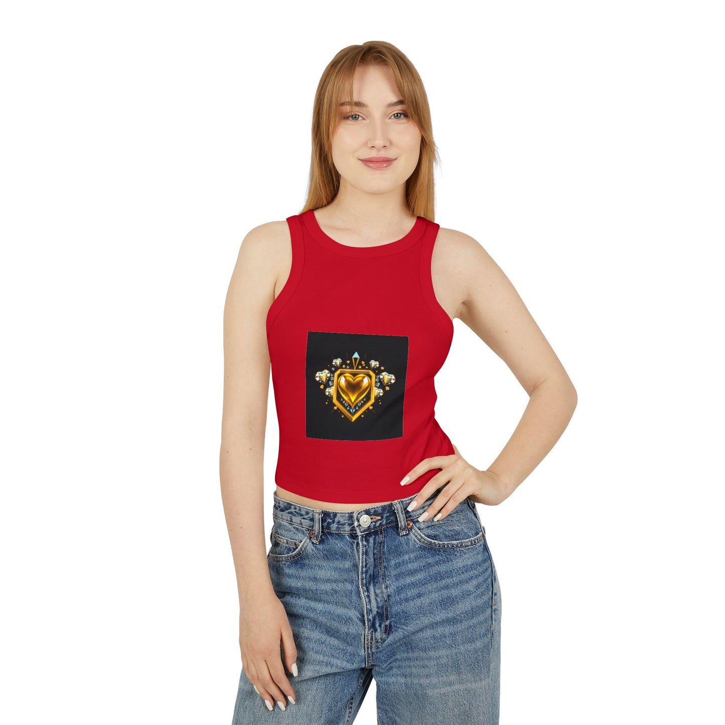 Heart Shield Women's Micro Rib Racer Tank Top