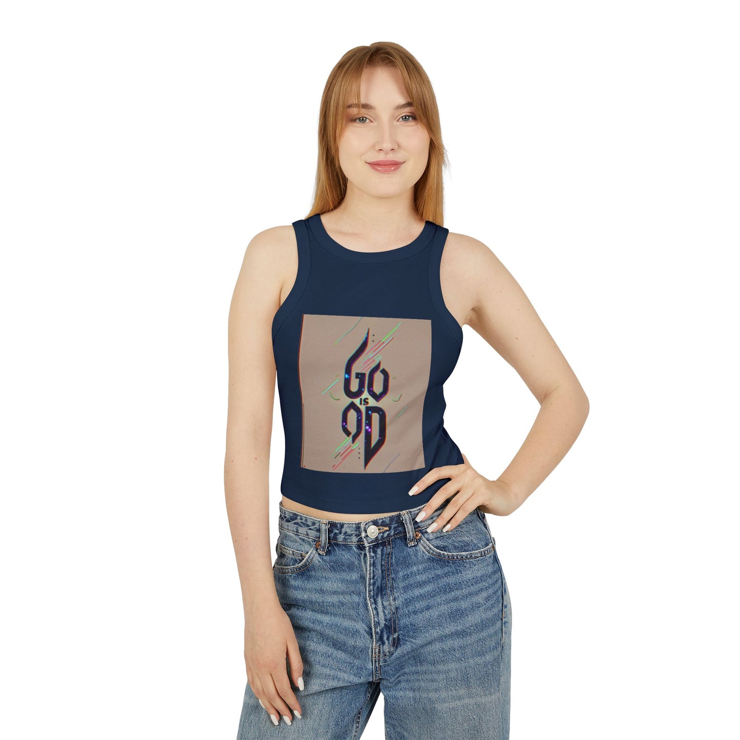 Inspirational Women's Micro Rib Racer Tank Top, Empowerment Tee, Motivational Workout Shirt, Stylish Athleisure Top, Gift for Her