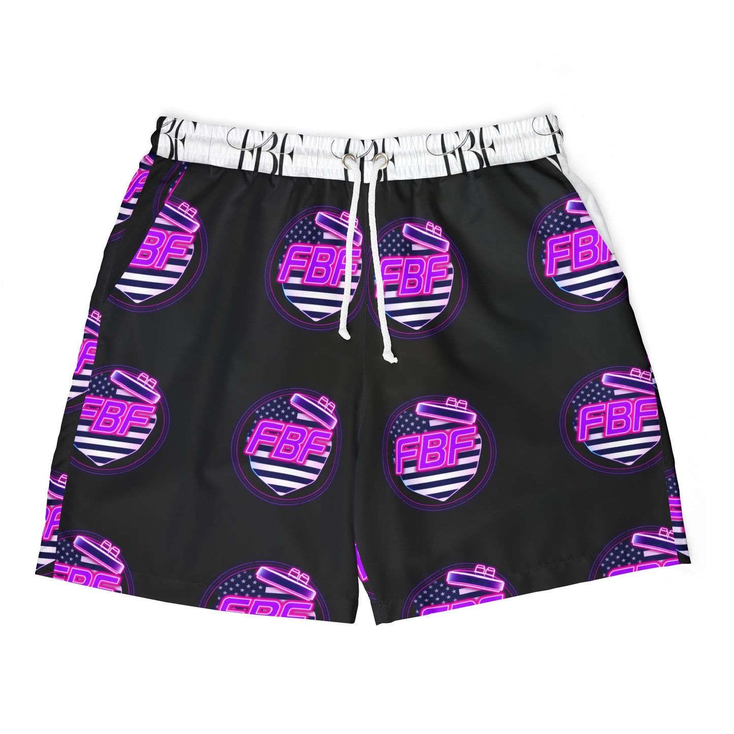 Neon Summer Swim Shorts, Bold Beach Wear, Unisex Pool Shorts, Stylish Swim Trunks, Ideal for Vacation, Summer Parties, AOP Design