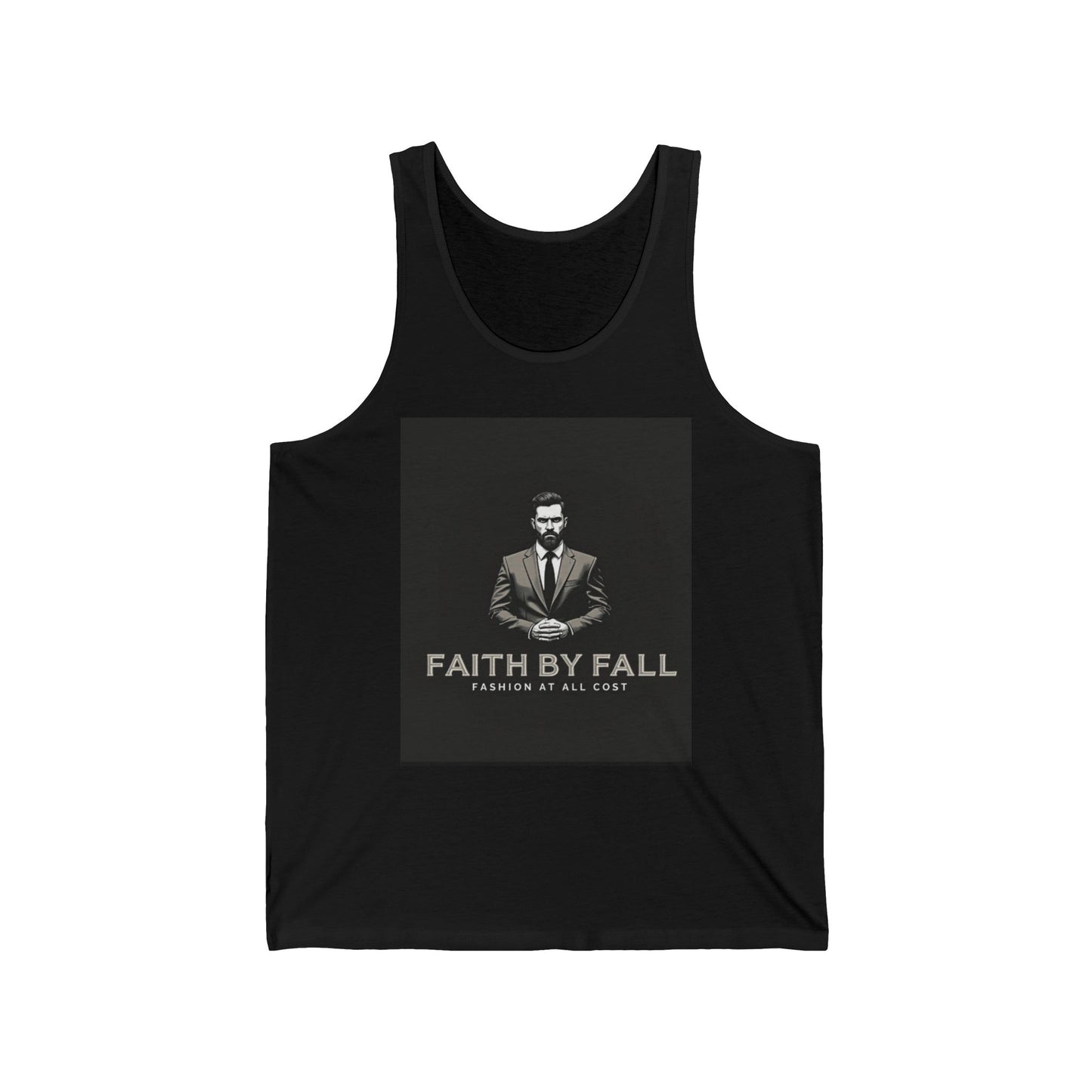 Stylish Unisex Jersey Tank - "Faith By Fall" Graphic Tee for Fashion Lovers, Casual Wear, Summer Style, Gift Idea, Motivational Apparel