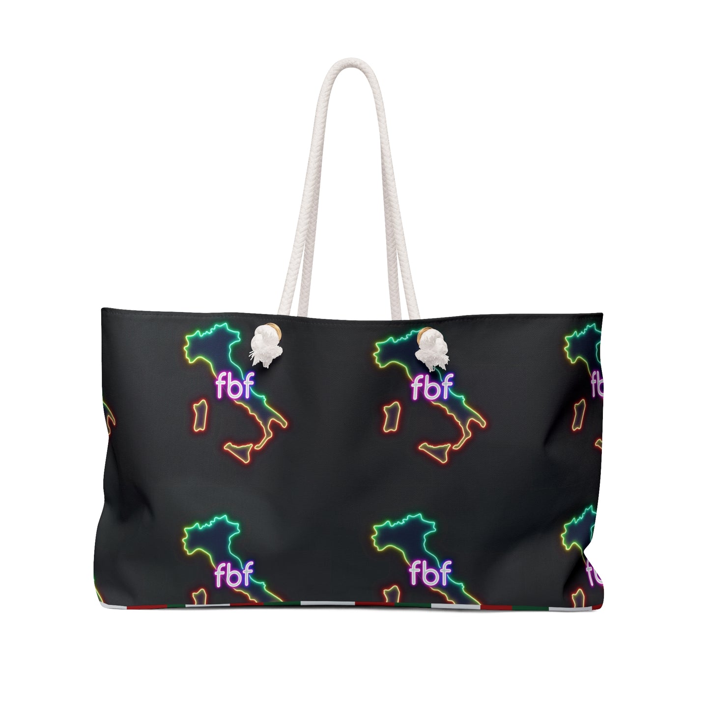 Neon Italy Weekender Bag, Travel Tote, Lightweight Overnight Bag, Colorful Weekender, Summer Getaway Essentials