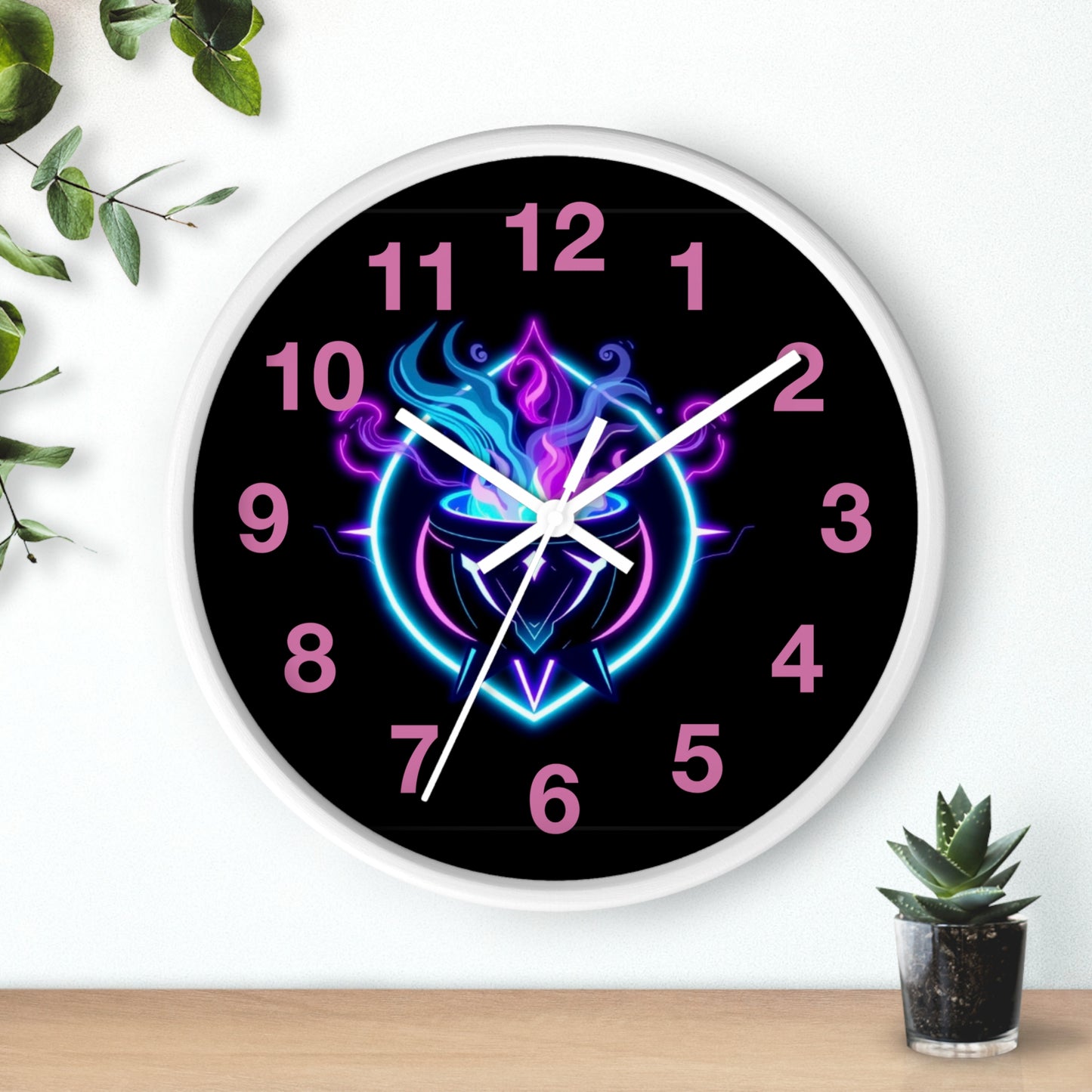 Mystical Flames Wall Clock - Unique Decorative Clock, Home Decor, Gift for Gamers, Fantasy Lovers, Modern Aesthetic