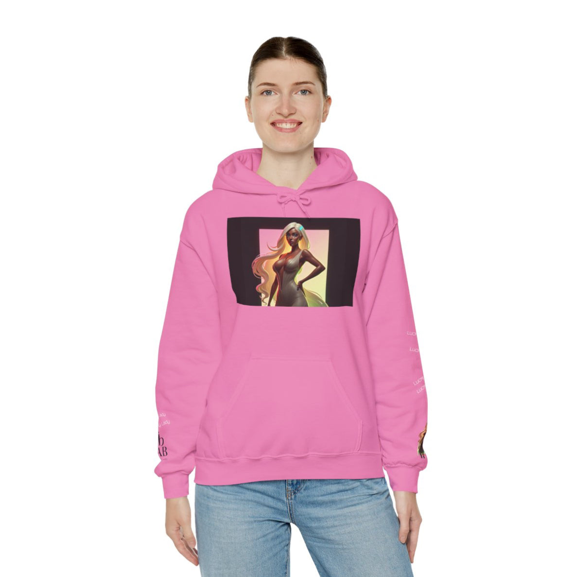 Lucky Lady Unisex Hooded Sweatshirt - Stylish Streetwear for Confident Women