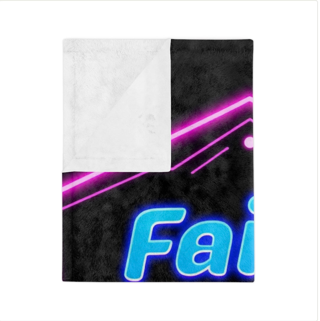 Neon Faith Blanket | Soft Microfiber Throw for Cozy Home Decor, Perfect for Gifts, Faith-Based Decor, Warmth & Comfort