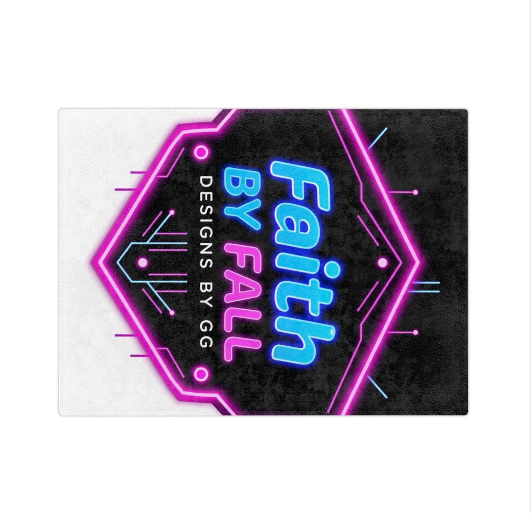 Neon Faith Blanket | Soft Microfiber Throw for Cozy Home Decor, Perfect for Gifts, Faith-Based Decor, Warmth & Comfort