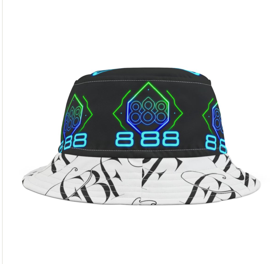 Neon Graphic Bucket Hat - Trendy AOP Style for Festivals, Summer Vibes, and Retro Lovers, Fashion Accessory, Gift Idea