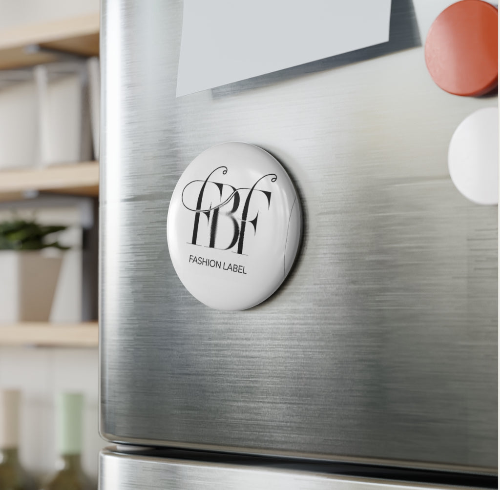 Fashion Label Button Magnet - Stylish Round Magnets for Home Decor & Gifts