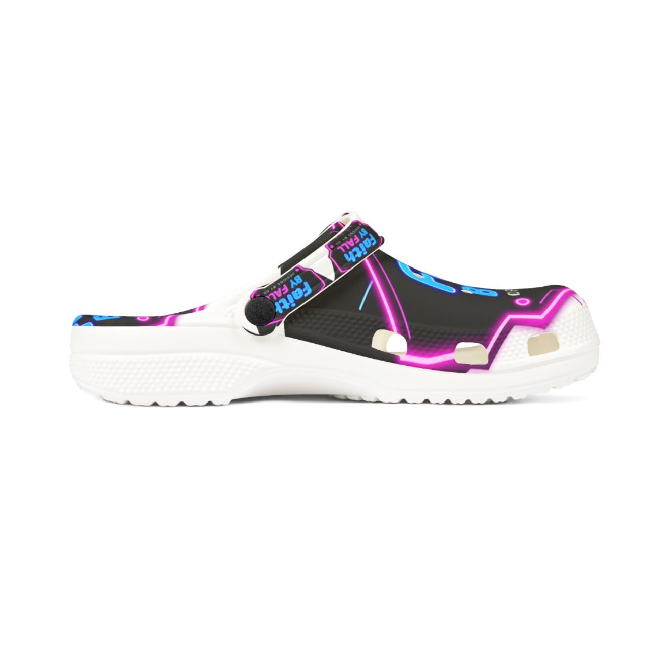 Neon Faith Slip-On Shoes, Comfortable Daily Footwear, Unique Faith-Themed Clogs, Great for Summer, Inspirational Gifts, Faith by Fall Shoes