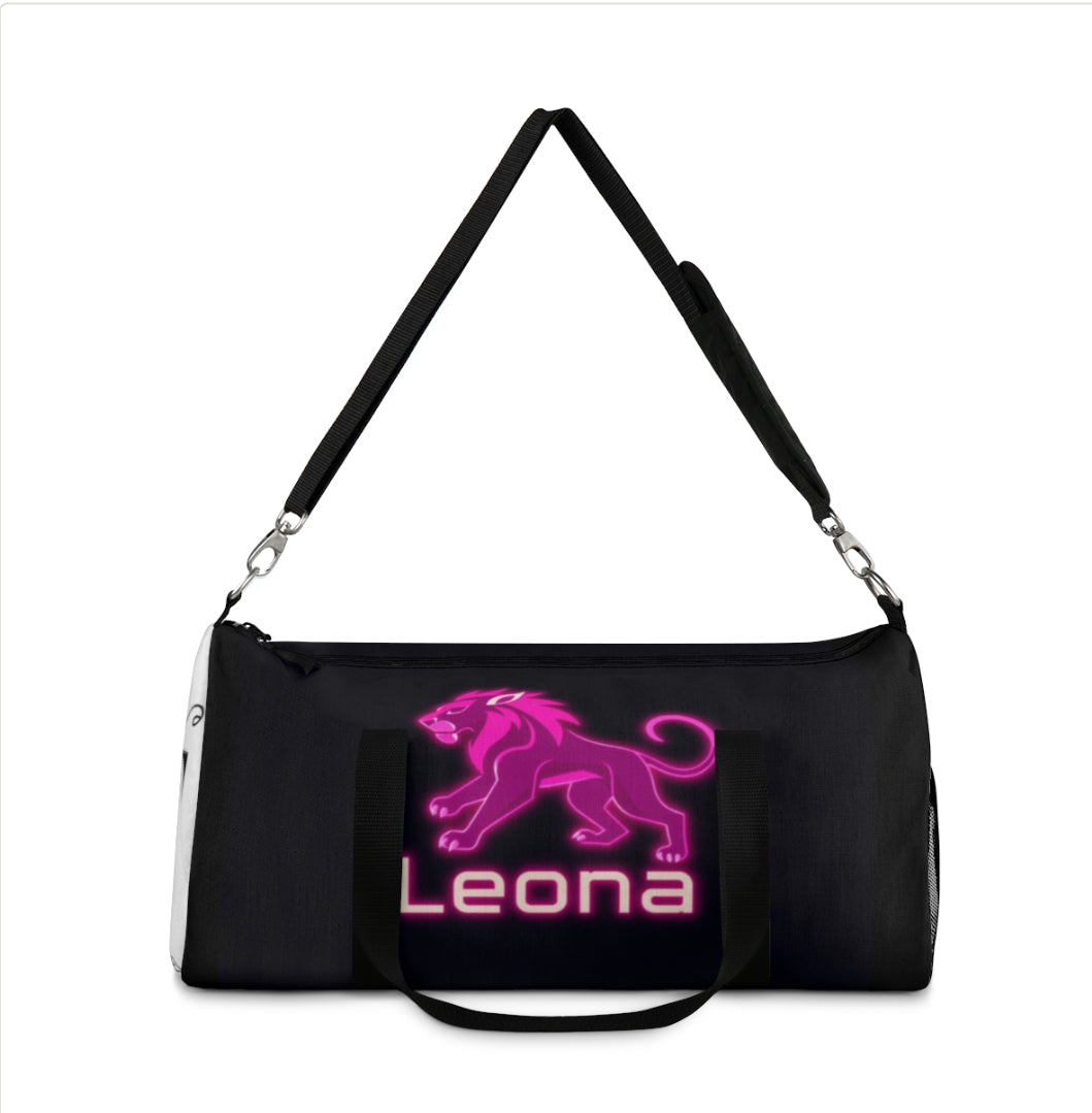 Stylish Lion Duffel Bag for Gym, Travel, Leona Gift, Sports Bag, Personalized Luggage, Unique Workout Tote