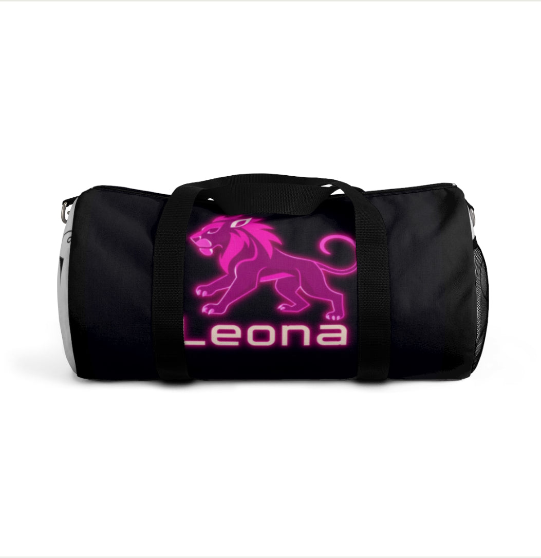 Stylish Lion Duffel Bag for Gym, Travel, Leona Gift, Sports Bag, Personalized Luggage, Unique Workout Tote