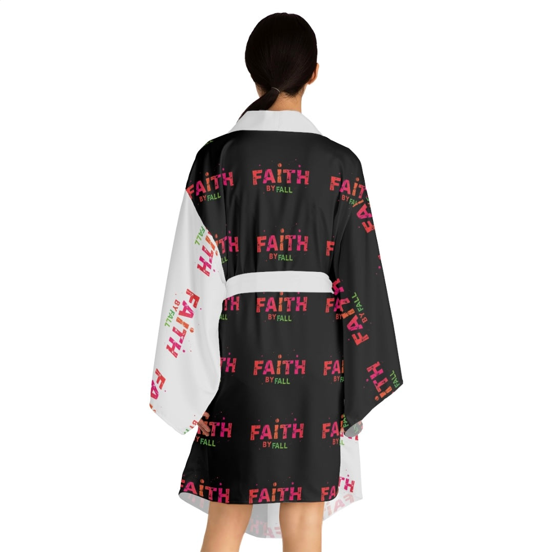 Faith Long Sleeve Kimono Robe | Cozy Loungewear, Spiritual Gift, Relaxation Apparel, Faith Inspired Outfit, Comfortable HomewearP