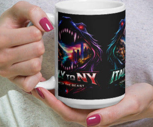 White glossy mug
