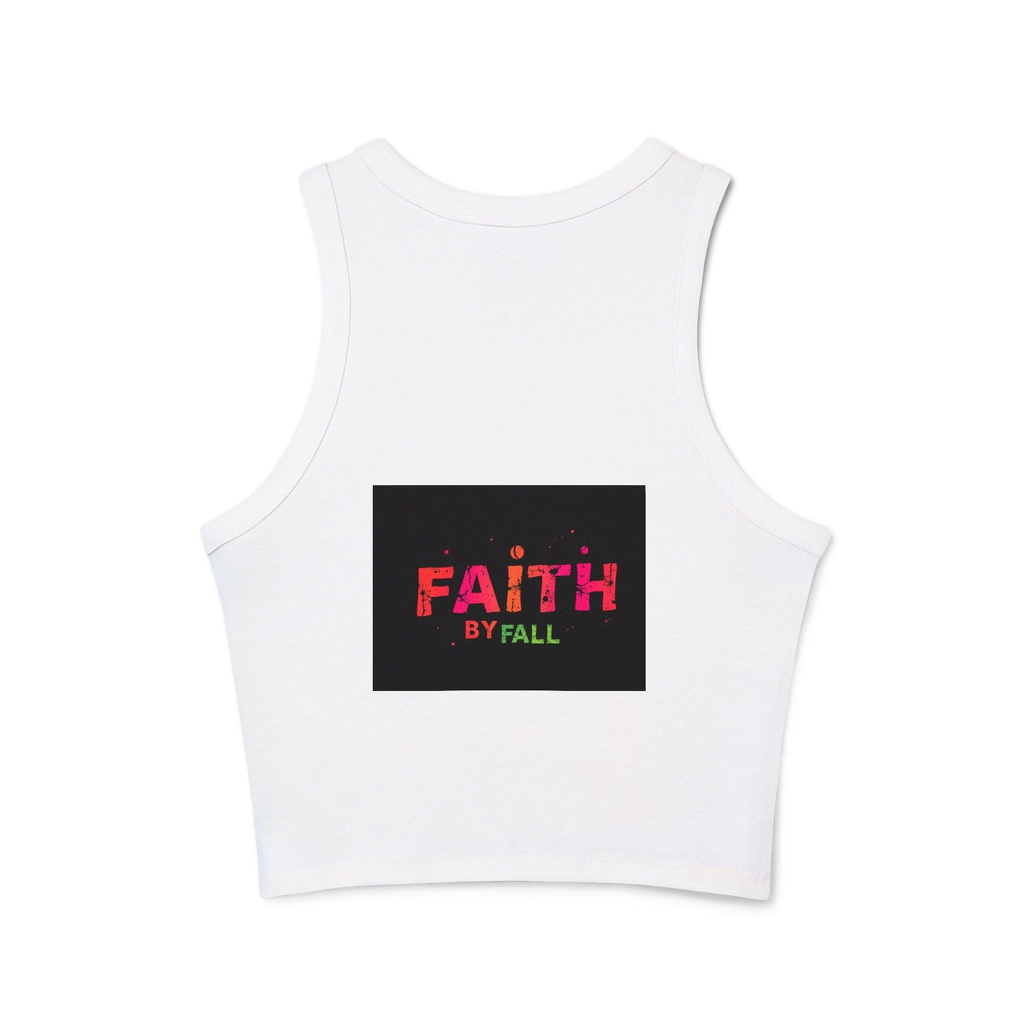 Faith by Fall Women's Micro Rib Racer Tank Top, Inspirational Summer Top, Motivational Crop Tank, Faith Apparel, Gift for Her, Casual Wear