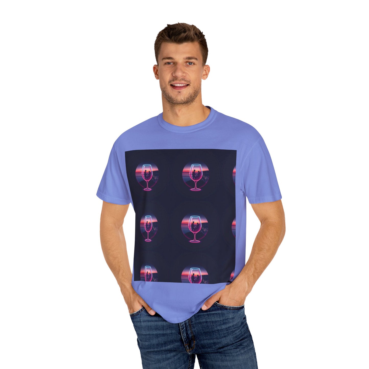 Retro Sunset Glasses T-Shirt, Unisex Garment-Dyed Tee for Casual Wear, Vintage Aesthetic Shirt, Gift for Friends, Summer Vibes Tee, [...]