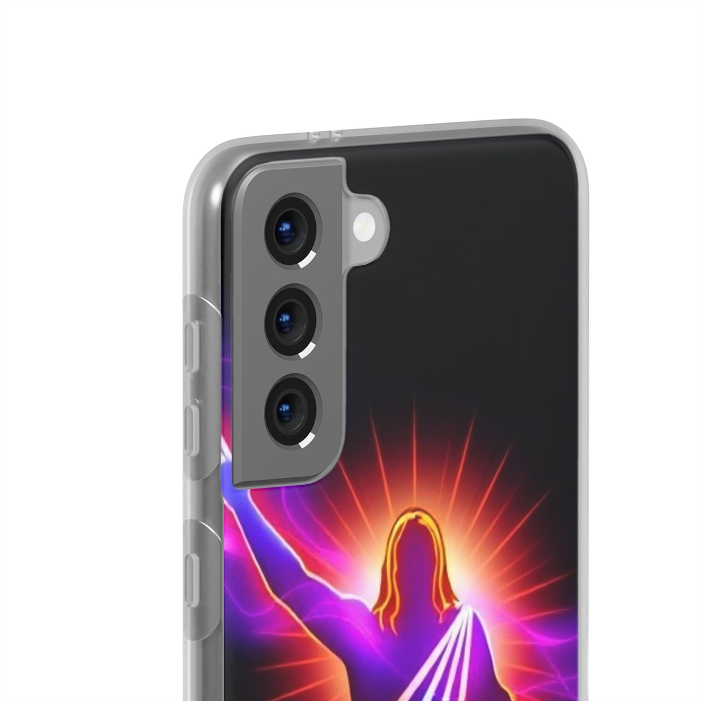 Inspirational Jesus Flexi Case - Colorful Phone Cover for Spiritual Connection