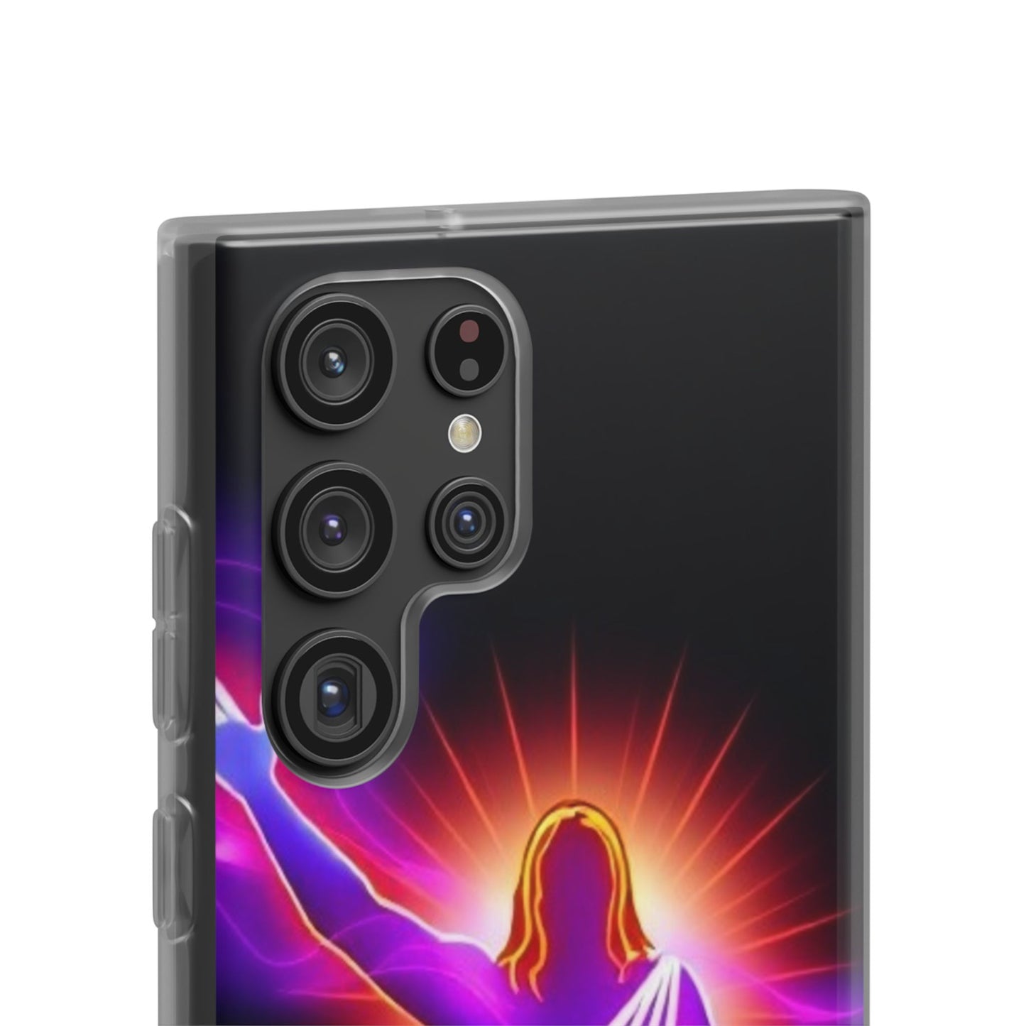 Inspirational Jesus Flexi Case - Colorful Phone Cover for Spiritual Connection