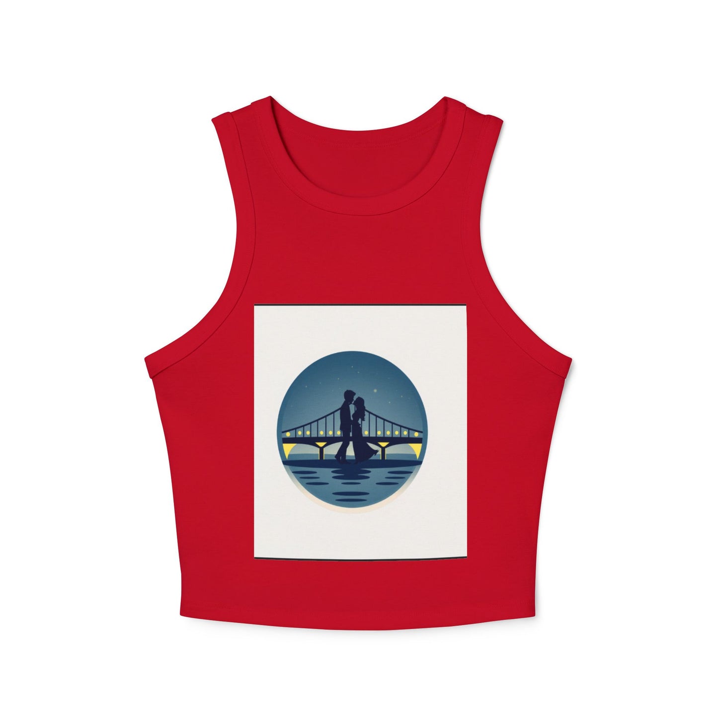 Cozy Women's Micro Rib Racer Tank Top with Bridge Design