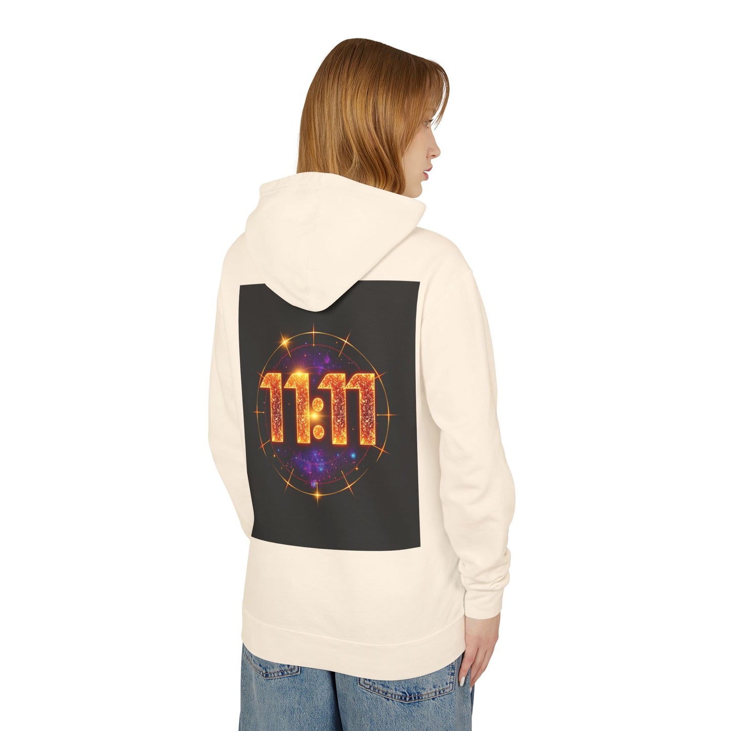 Glow-in-the-Dark Unisex Hoodie - Perfect for Magical Moments, Meditation, Gift for Dreamers, 11:11 Celebration, Trendy Fall Fashion